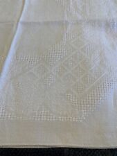 Vintage Textured Woven Geometrical Napkin Set of 4~Creme Colored~15” picture