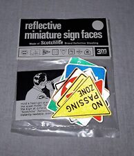 3M SCOTCHLITE REFLECTIVE MINIATURE ROAD SIGNS TRAFFIC CONTROL CHANGES FOR 1971 picture