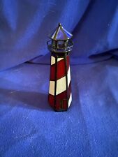 Vintage Stained Glass Lighthouse Nautical Decor 11 “ H. picture