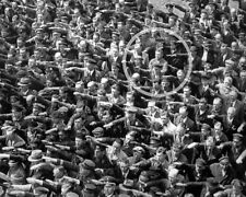 Man refusing the Nazi Salute German Hitler Rally 8x10 World War II WW2 Photo 631 picture
