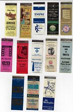 Bakers Dozen Lot (13) Front Strike Matchbook Covers Advertising All over USA picture