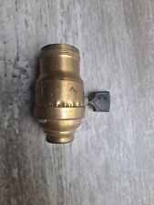 Antique  Hubbell Brass Fatboy Light Switch Socket 3/8