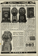 1925 PAPER AD Acme Electric Machine Gum Ball Vending A7925 Bunte Chocolate  picture