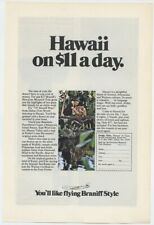 Braniff Style Is Hawaii on $11 a Day 1972 Vintage Ad Airlines picture