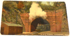 1913 Postmarked B & O Tunnel Cambridge Ohio Postcard Train Railroad picture