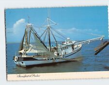 Postcard Shrimpboat at Anchor picture