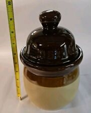 Vintage Retro Jar/Crock, Brown, Cookie Jar, Kitchen Storage  picture