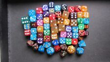 Lot of 65 Very Pretty Used Dice With Swirls and Sparkles  GC picture