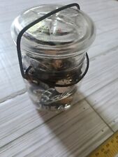 Vintage Ball W/ lid Jar FULL of Mixed Assorted Unsearched Buttons  picture