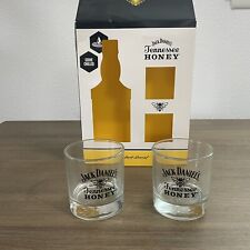NEW Set of (2) Jack Daniels Tennessee Honey Whiskey Rocks Drinking Glasses picture