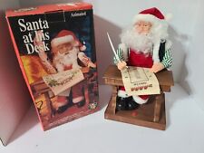 Vintage SANTA AT HIS DESK Animated North Pole Productions Gemmy Original Box  picture