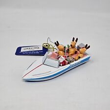 Cape Shore SS Party Boat with Santa and Reindeer Julia Oliver Resin Ornament New picture