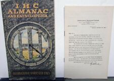 1913 International Harvester Lines IHC Almanac Encyclopedia Dealer Letter Orig picture
