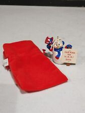 2001 Hallmark COOL PATRIOT SNOWMAN-GOD BLESS THE USA Club Ornament w/RED BAG picture