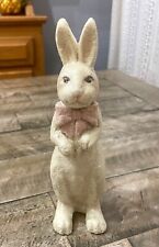 ESC Trading Co Paper Mache Bunny, M Collection Rabbit Figurine 8” Broken Foot picture