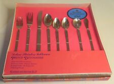 Vintage 50 Pc 8 Place Setting New Sealed Rose Prince Devonshire Stainless Steel picture