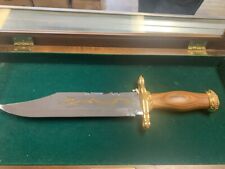 Franklin Mint Spain The John Wayne Commemorative Bowie Knife w Display PPS314119 picture