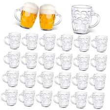 DOERDO 25Pieces Mini Beer Glasses Clear Plastic Mug Shot Small Juice Cups  picture