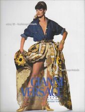 vintage VERSACE 1-Page PRINT AD Spring 1992 LINDA EVANGELISTA irving penn ICONIC picture