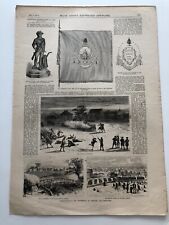 1875 Leslies Antique Print Centennial Of The Battle Of Lexington & Concord picture