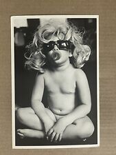 Postcard Humor Baby Child Sunglasses Wig Pacifier Toddler PC picture
