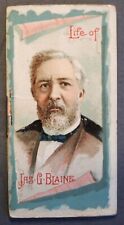1880s Poor Boys Jas Blaine US Sec of State Duke's Cigarette Tobacco Card Booklet picture