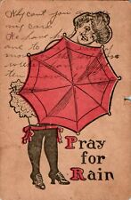 Pray for Rain, Peekaboo, 1908 Humor Postcard picture