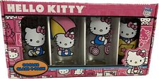 2013 Sanrio Hello Kitty 15 oz Cooler Glass 4 Pack Drinking Tumbler Set New Cute picture