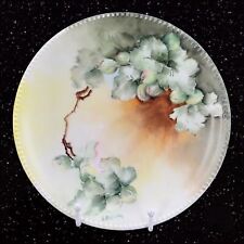 J P L France Limoges Hand Painted Plate Dish Beaded Edges JPL Signed E Carlson picture