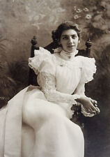 Antique Photograph Portrait Id'd Beautiful Glamorous Woman Dress Chicago picture