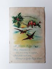 New Year Post Card Embossed Divided Kansas City Kansas Canceled 1922 Abide  picture