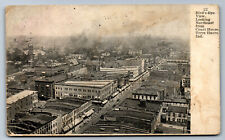 Postcard Indiana IN c.1900's Bird's-Eye Aerial View Terre Haute NE Courthouse Y8 picture