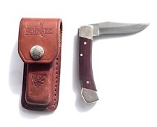 Schrade Uncle Henry USA  folding lockback knife with ORIGINAL sheath. picture