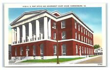 Postcard US Post Office & Government Court House, Harrisonburg VA W42 picture