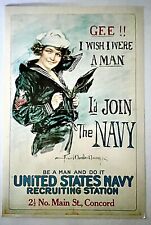 1967 Vintage Giant Postcard ‘GEE I wish I were A MAN - I’d Join the NAVY’ picture