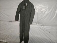 US Navy Military Flight Suit: Coveralls, Flyers CWU-27/P Aviation Green 42R picture