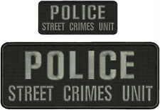 Police Street Crimes Unit embroidery patches 4x10 and 2x5 hook grey picture