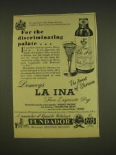1963 Domecq's La Ina Sherry Ad - For the discriminating palate picture