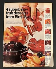 Birds Eye 1967 Life Print Add 13x11 Fruit Deserts Colorful picture