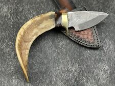 Authentic HAND FORGED DAMASCUS BLADE HUNTING KNIFE 9