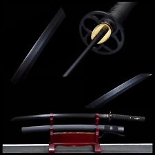 Black Clay Tempered T10 Steel Japanese Samurai Katana Full Tang Sharp Sword picture