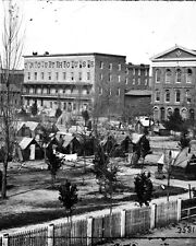 New 8x10 Civil War Photo: Federal Union Encampment on Decatur Street, Atlanta picture