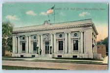 Marshalltown Iowa IA Postcard U.S. Post Office Building Exterior 1913 Antique picture