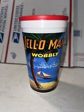 VINTAGE 1990’S JELL-O MAN & WOBBLY INSTANT JELLO PUDDING SHAKER CUP WITH LID picture