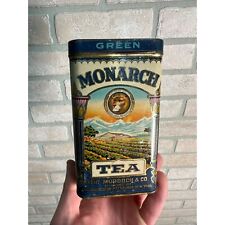 Antique Early 1900s Monarch Green Tea Kitchen Spice Tin Murdoch Co Vintage picture