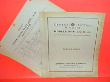 1935 GE GENERAL ELECTRIC HOME RADIO SERVICE MANUAL MODELS M-41 & M-42  picture