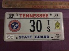 2019 Tennessee State Guard Tennessee License Plate # 30 TS Very Low Number picture