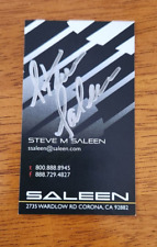 Autographed Steve Saleen business card w/loa  S7 MUSTANG picture
