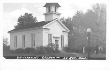 J64/ LeRoy Ohio RPPC Postcard c1950 Universalist Church Building  323 picture