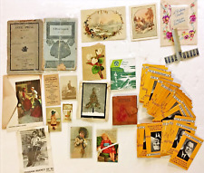 Vintage Lot Of Ephemera Victorian Scrap Trade Pictures Books Political Booklets picture